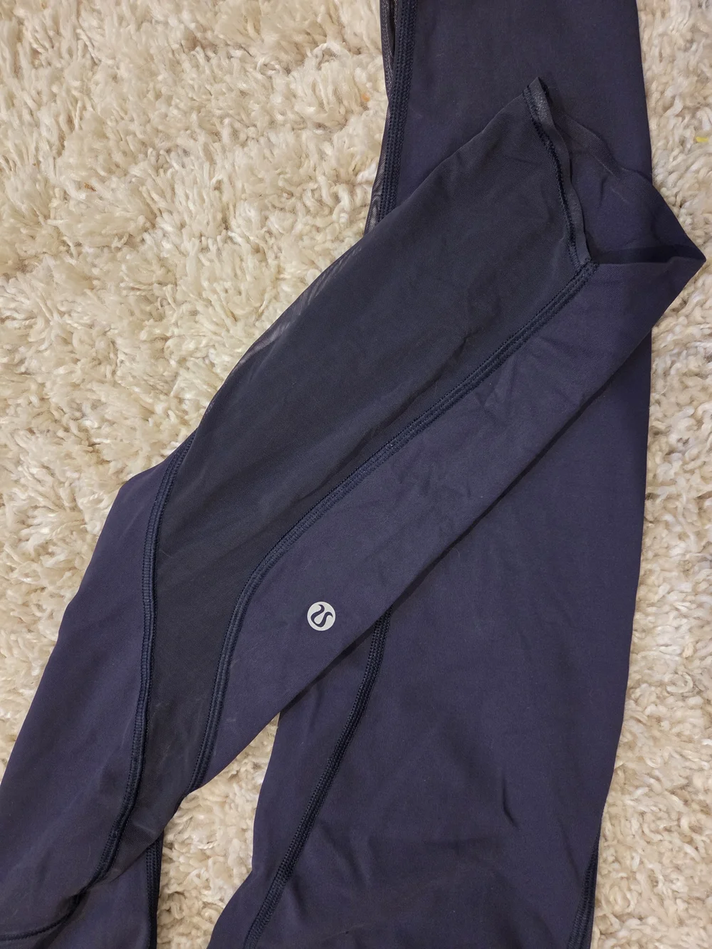 Lululemon Pace Perfect 7/8 Tight Size 6 In Midnight Navy